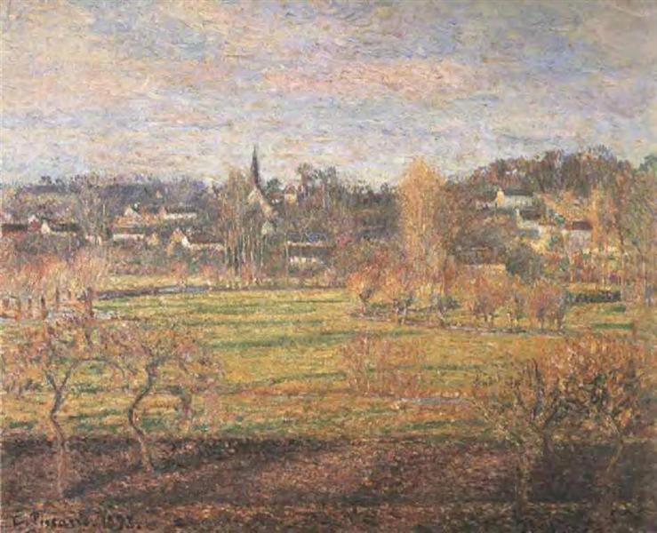 February, Sunrise, Bazincourt, 1893 - Камиль Писсарро