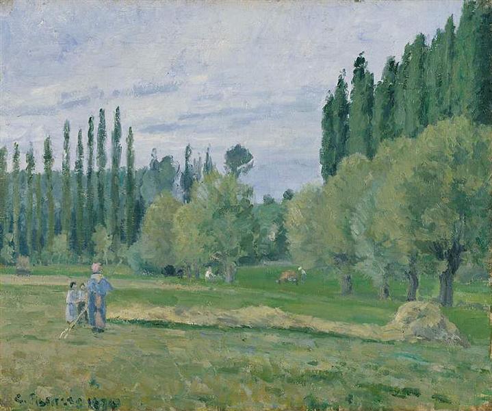 Haymaking, 1874 - Camille Pissarro
