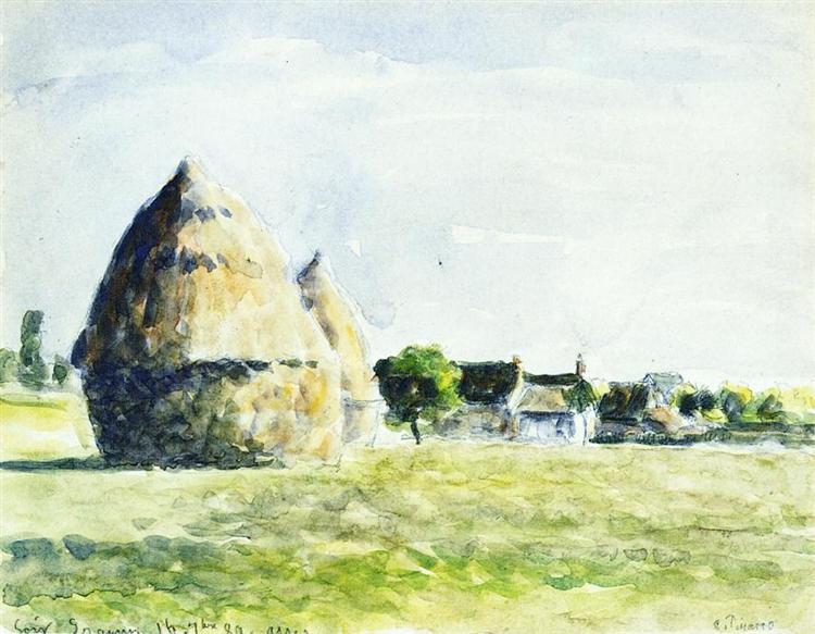 Haystacks, 1889 - Camille Pissarro