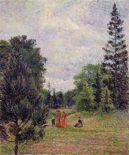 Kew Gardens, Crossroads near the Pond, 1892 - Каміль Піссарро