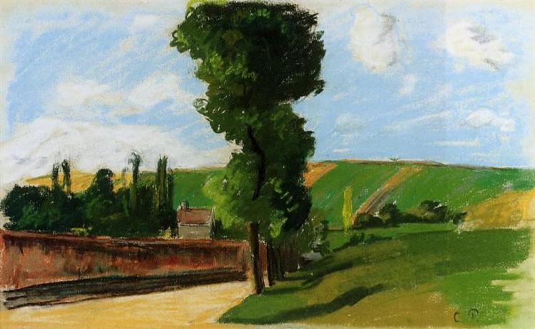 Landscape at Pontoise 2, c.1873 - Камиль Писсарро