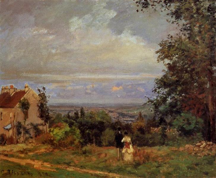 View from the Versailles Road, Louveciennes, 1870 - Camille Pissarro