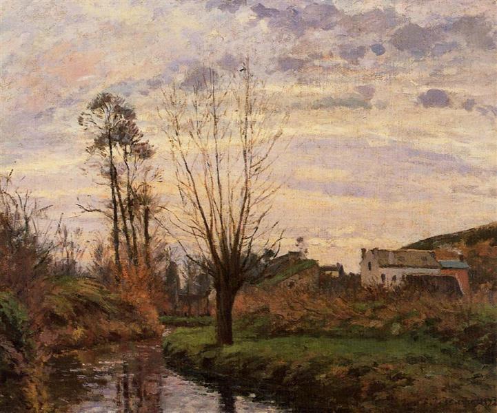 Landscape with Small Stream, 1872 - Camille Pissarro