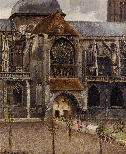 Portal from the Abbey Church of Saint Laurent, 1901 - Camille Pissarro