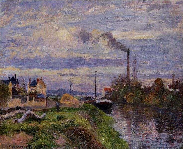 Quai du Pothuis, at Pontoise, 1876 - Camille Pissarro
