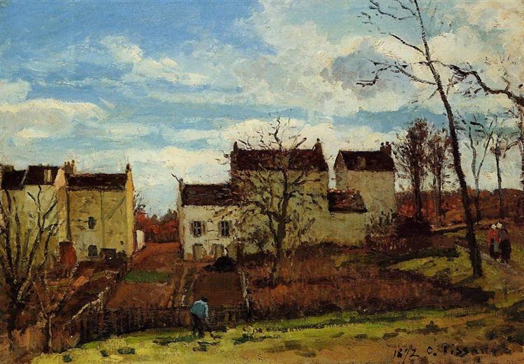 Spring at Pontoise, 1872 - Камиль Писсарро