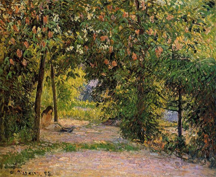 The Garden in Spring, Eragny, 1894 - 卡米耶·畢沙羅