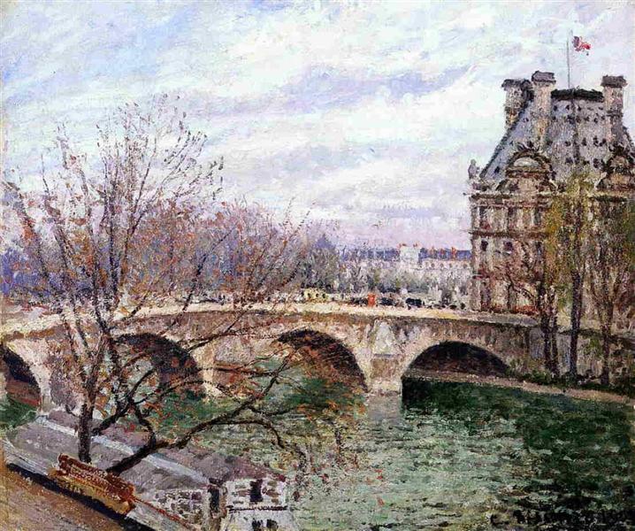 The Pont Royal and the Pavillion de Flore - 卡米耶·畢沙羅