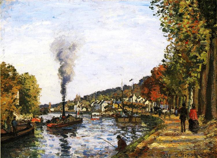 The Seine at Marly, 1871 - Каміль Піссарро