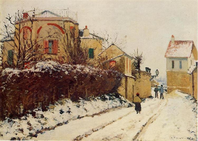 The street of the Citadelle, Pontoise, 1873 - Камиль Писсарро