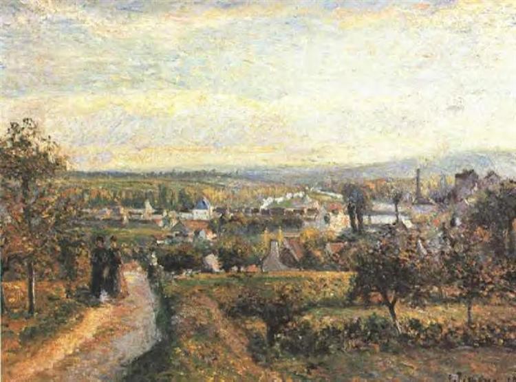 View of Saint Ouen L'Aumone, 1876 - 卡米耶·畢沙羅