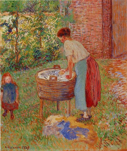 Washerwoman, Eragny, 1887 - 卡米耶·畢沙羅