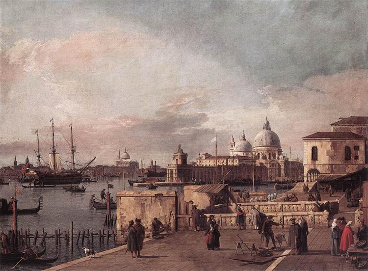 Entrance to the Grand Canal: from the West End of the Molo, c.1737 - Каналетто