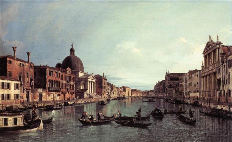 Grand Canal: Looking South West, c.1738 - 加纳莱托