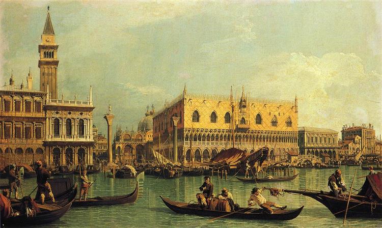 Piazzetta and the Doge's Palace from the Bacino di San Marco, c.1737 - Giovanni Antonio Canal