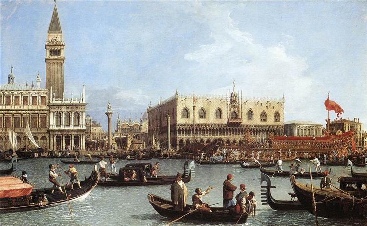 Return of the Bucentoro to the Molo on Ascension Day, 1732 - Canaletto