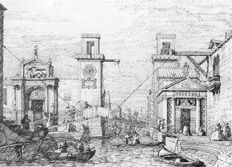 The Arsenal: the Water Entrance, 1730 - 1733 - Canaletto