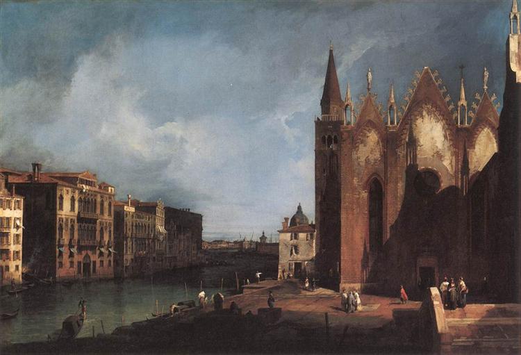 The Grand Canal near San Maria della Carità, 1726 - 加纳莱托