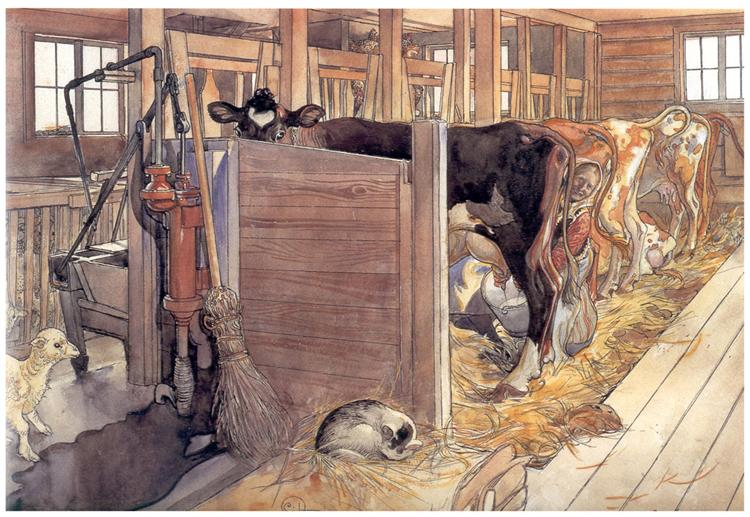 The stable, 1906 - Carl Larsson