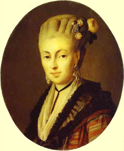 Portrait of a Young Woman in a Red Dress, 1775 - Карл Людвиг Христинек