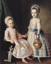 Portrait of Two Sisters - Карл Людвиг Христинек