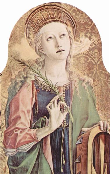 Saint Catherine of Alexandria, 1473 - Карло Кривелли