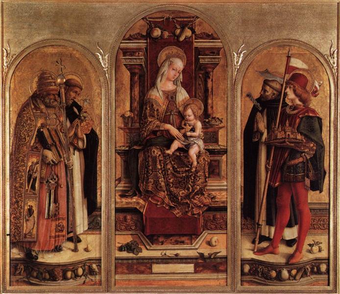 Triptych of Camerino, 1482 - 卡羅·克里韋利