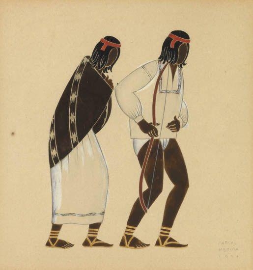 Native Couple, 1939 - Карлос Меріда