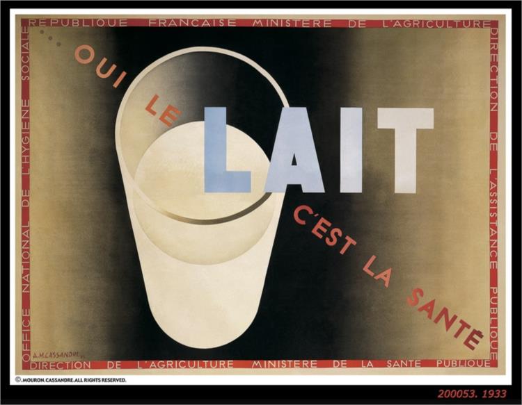Le Lait, 1933 - Cassandre