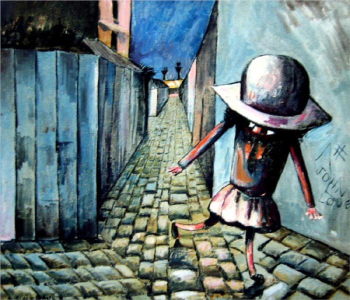 School Girl in the Lane - Charles Blackman
