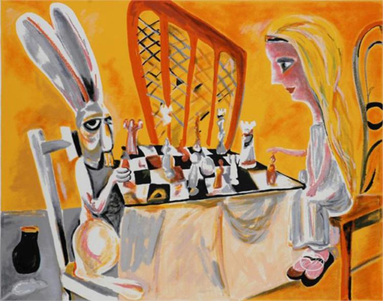 The Chess Game - Charles Blackman