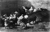 Chickens - Charles Jacque