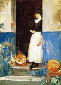 A Fruit Store - Childe Hassam