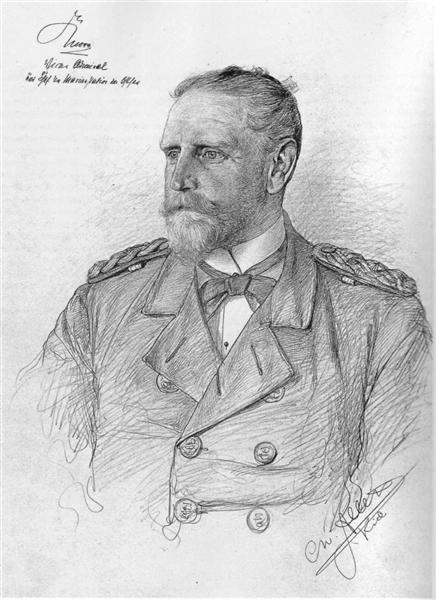 Portrait of Eduard von Knorr, 1891 - Кристиан Вильгельм Аллерс