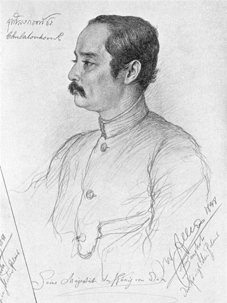 Portrait of Phra Maha Chulalongkorn (Rama V.), King of Siam, 1898 - Кристиан Вильгельм Аллерс