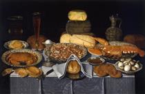 Still Life with Crab, Shrimps and Lobster - Clara Peeters