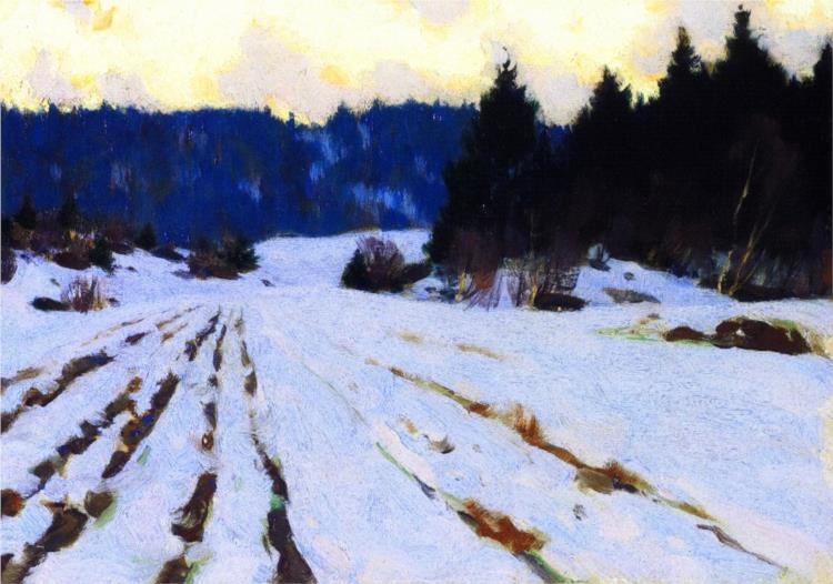 Furrows on the Snow, 1924 - Clarence Gagnon