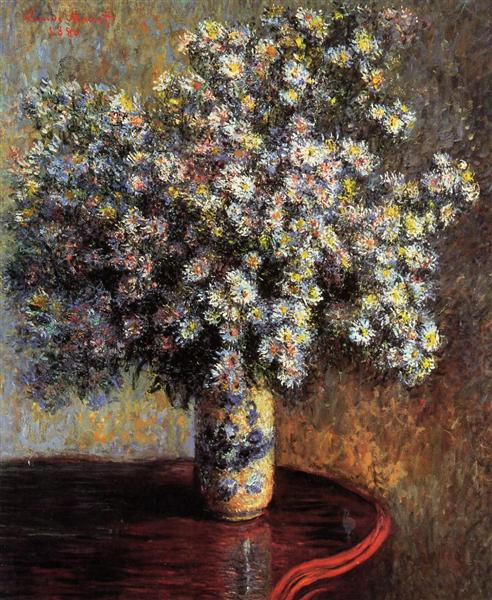 Asters 1880 Claude Monet Wikiart Org