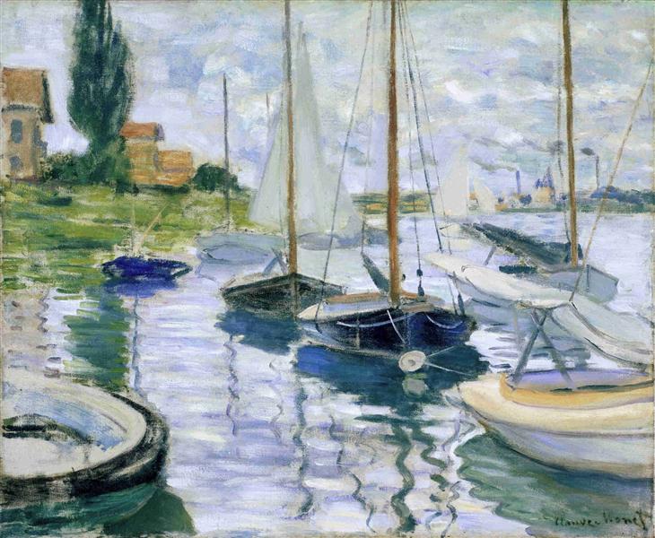Boats at rest, at Petit-Gennevilliers, 1872 - Claude Monet