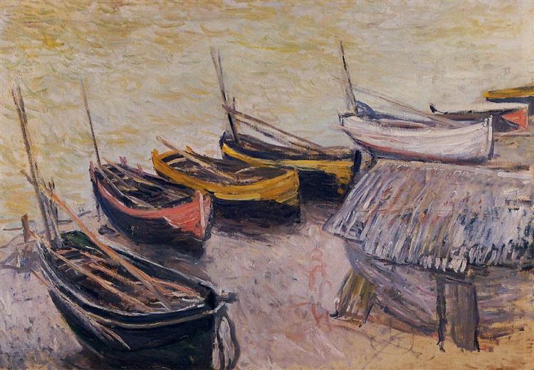 Boats on the Beach, 1883 - 莫內