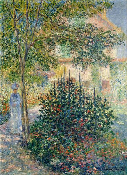 Camille Monet in the Garden at the House in Argenteuil, 1876 - 莫內
