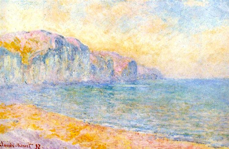 Скалы в Пурвиле, утро, 1897 - Клод Моне