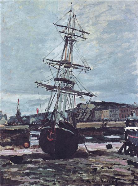 Лодка на отмели в Фекаме, 1868 - Клод Моне