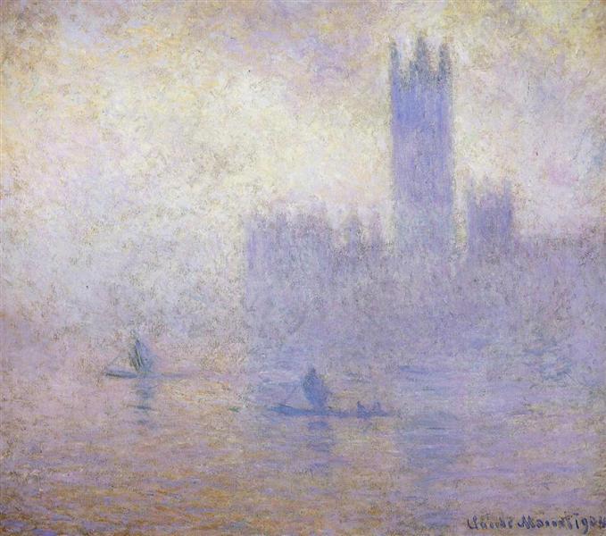 Houses of Parliament, Fog Effect, 1900 - 1901 - Клод Моне