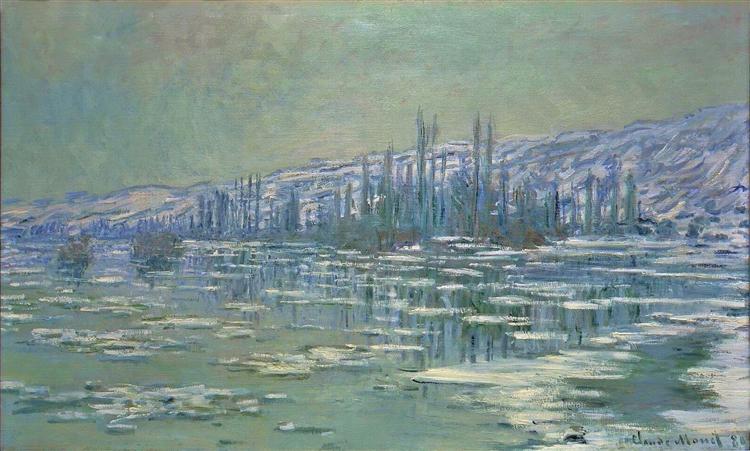Ice Floes on Siene, 1880 - Claude Monet
