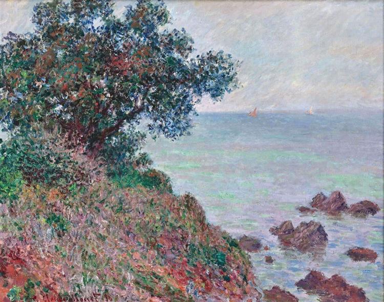 Средиземноморское побережье, серый день, 1888 - Клод Моне