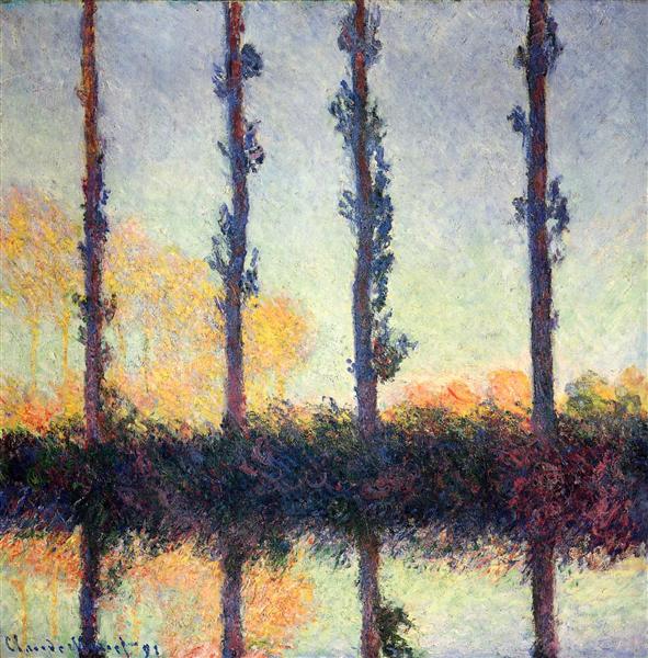 Poplars (Four Trees), 1891 - Claude Monet