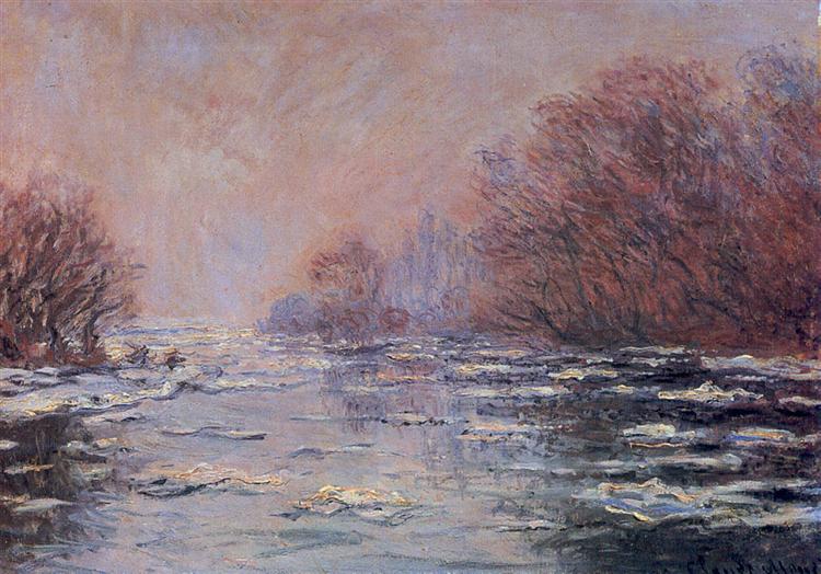 River Thawing near Vetheuil, 1880 - Клод Моне