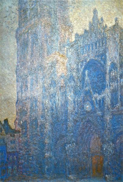 Руанский собор, главный вход и Тур д'Альбан, утренний эффект, 1894 - Клод Моне