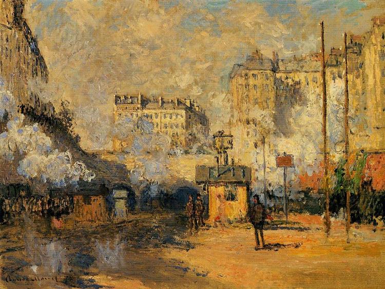 Saint-Lazare Station, Sunlight Effect, 1877 - Клод Моне